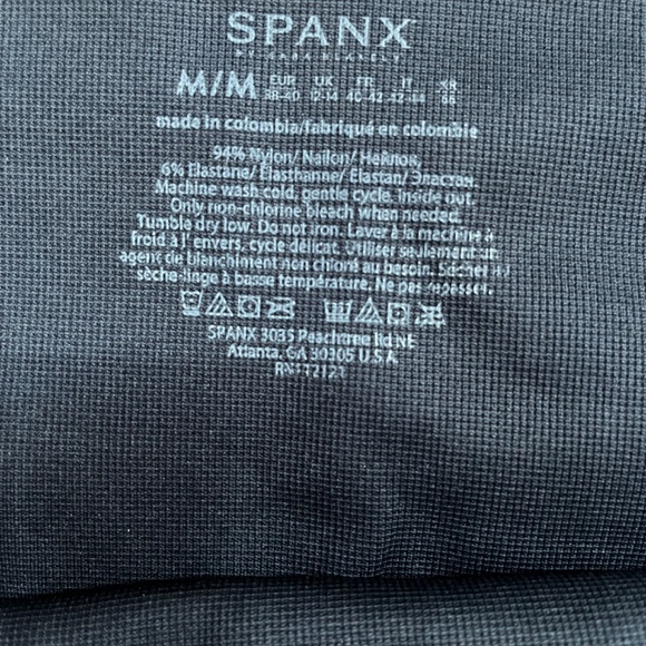 Spanx Look at me Now Navy Blue Leggings Medium - Picture 3 of 4